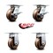 Service Caster 5 Inch High Temp Phenolic Caster Set with Roller Bearing 2 Brakes and 2 Rigid SCC-35S520-PHRHT-SLB-2-R-2 - alternate 7